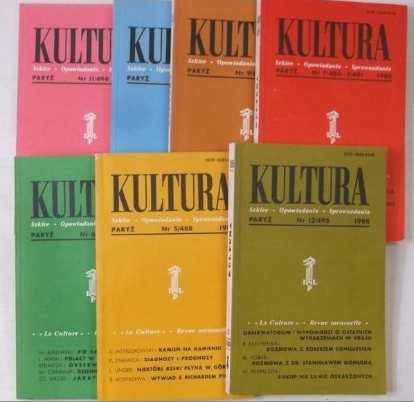 Kultura Paryska, zestaw 7 książek z 1988 r.