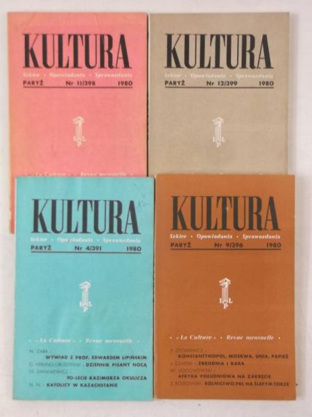 Kultura Paryska, zestaw 4 książek z 1980 r.