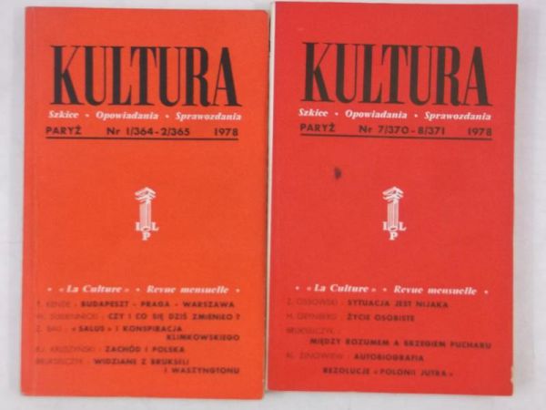 Kultura Paryska, zestaw 2 książek z 1978 r.
