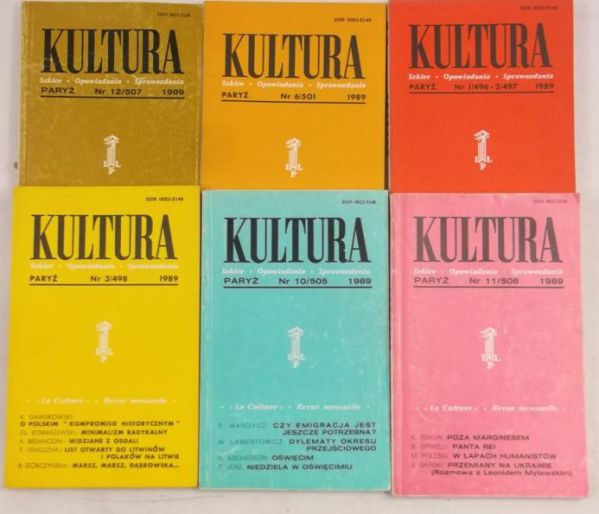 Kultura paryska, zestaw 6 książek z 1989 r.