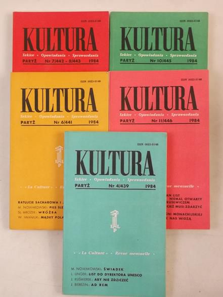 Kultura paryska, zestaw 5 książek z 1984 r.