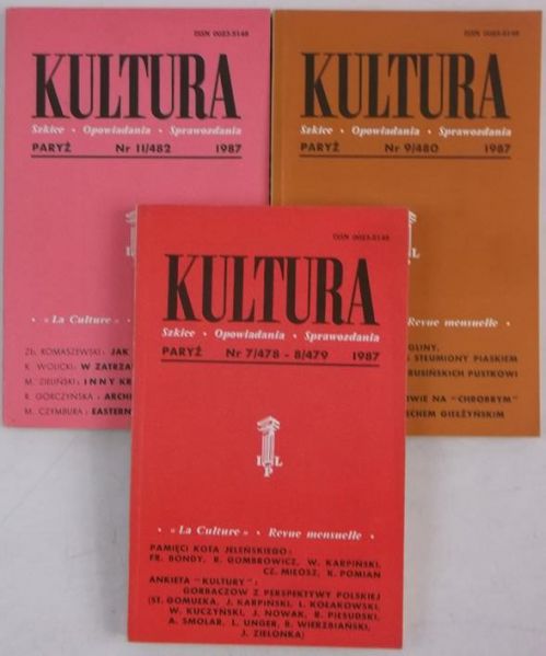Kultura, nr 7-8, 9, 11, 1987 r.