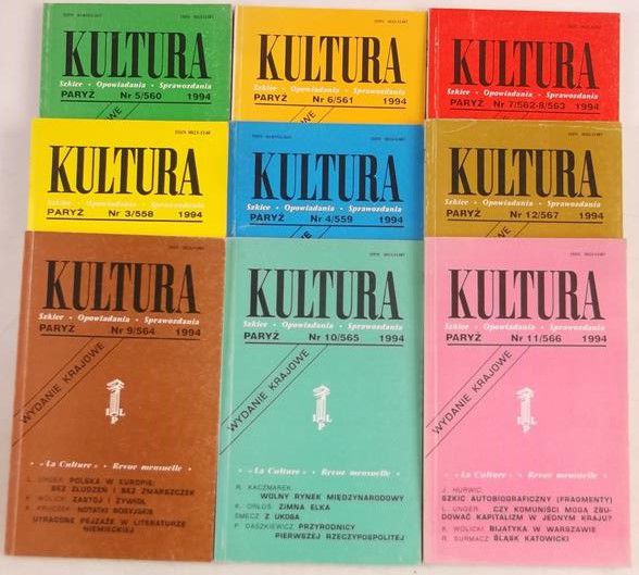 Kultura Paryska, zestaw 9 książek z 1994 r.