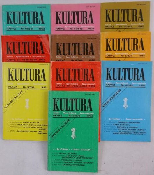 Kultura paryska, zestaw 10 książek z 1992 r.