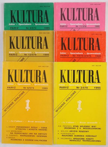 Kultura, nr 3, 5, 6, 7-8, 11, 12 z 1995 r.