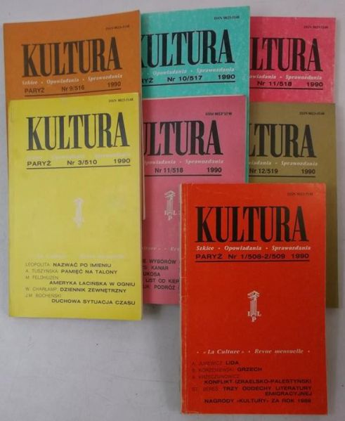 Kultura paryska, zestaw 7 książek z 1990 r.