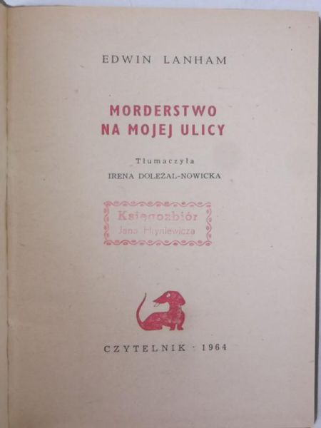 Lanham Edwin - Morderstwo na mojej ulicy
