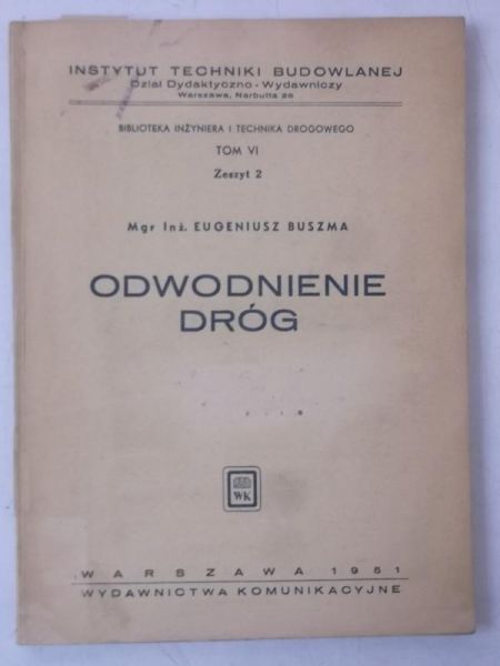 Buszma Eugeniusz - Odwodnienie dróg