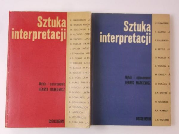 Sztuka interpretacji, Tom I-II