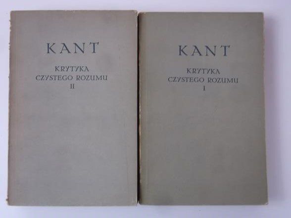 Krytyka czystego rozumu, Tom I-II