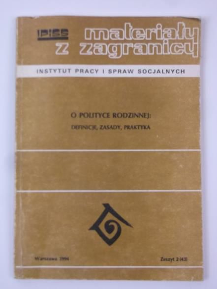 Marek  - O polityce rodzinnej: Definicje, zasady, praktyka, zeszyt nr 2