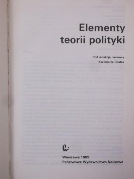 Elementy teorii polityki