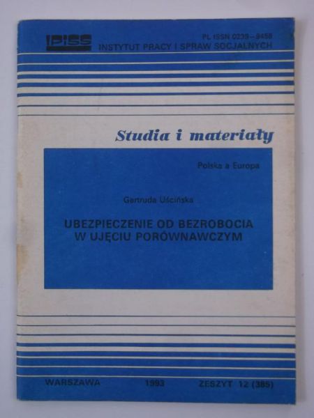 Ubezpieczenie od bezrobocia w ujęciu porównawczym