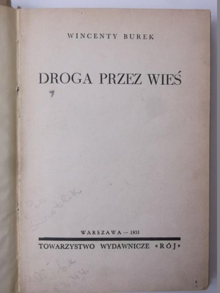 Burek Wincenty - Droga przez wieś, 1935 r.