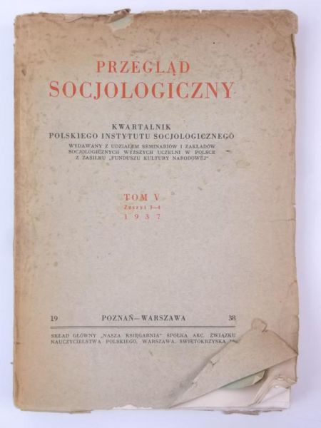 Przegląd Socjologiczny, Tom V, 1938 r.