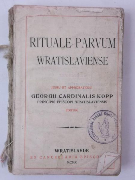 Rituale Parvum Wratislaviense, 1910 r.