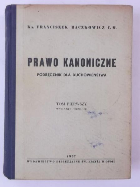 Prawo kanoniczne, tom I