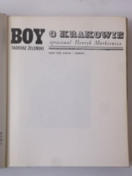 Boy Żeleński Tadeusz - O Krakowie