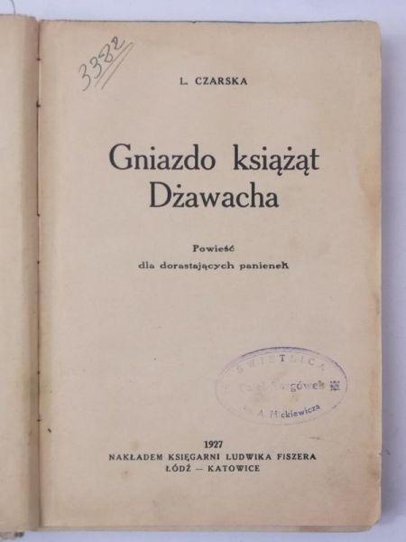 Gniazdo książąt Dżawacha, 1927 r.