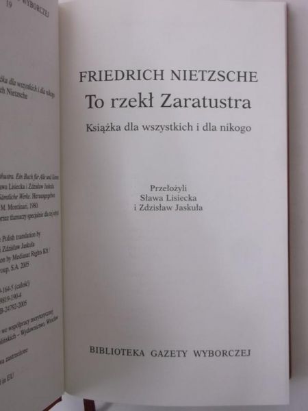 To rzekł Zaratustra