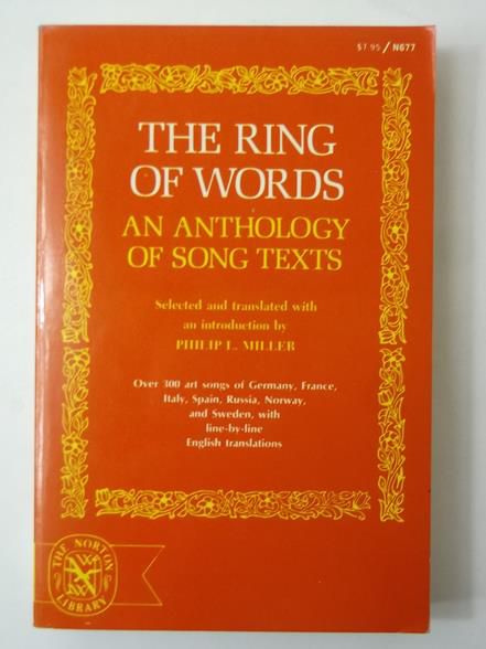 The Ring of Words an anthology of Song Texts