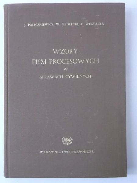 Wzory pism procesowych  w sprawach cywilnych