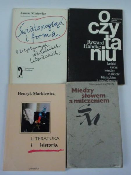 Misiewicz, Jastrun, Markiewicz,  - Literaturoznawstwo, 4 książki