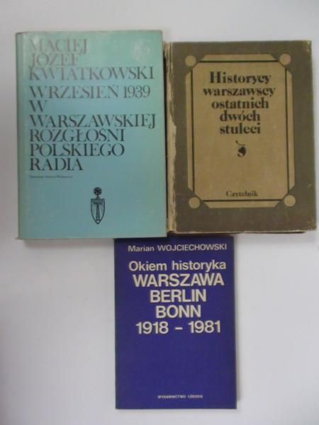 Wojciechowski, Kwiatkowski,   - Historia Warszawy, 3 książki