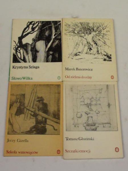 Poezja, 4 książki: Szlaga, Baterowicz, Gizella, Gluziński