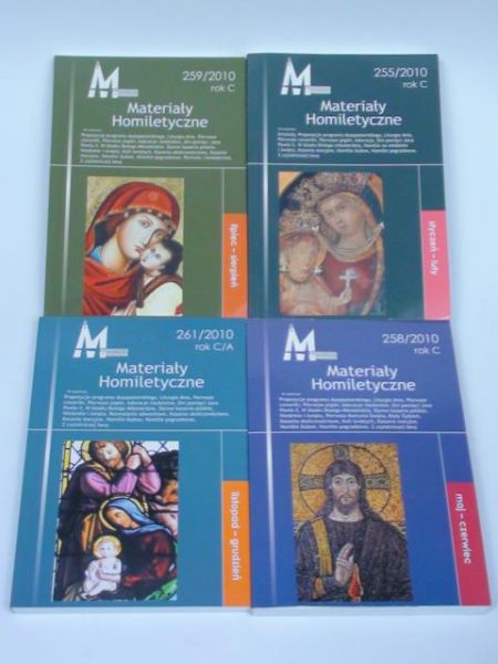 Materiały Homiletyczne 255,258,259,261/2010, 4 książki