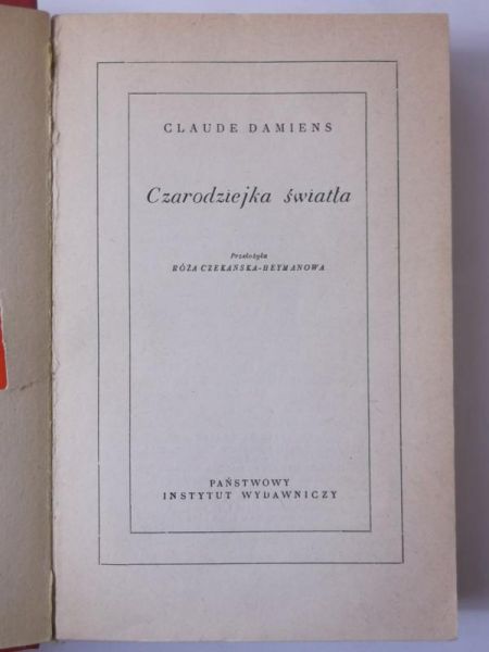 Damiens Claude - Czarodziejka światła
