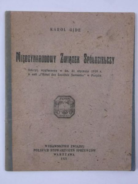 Międzynarodowy Związek Spółdzielczy, 1921 r.