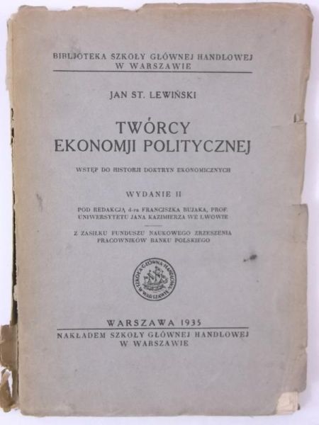 Lewiński Jan St. - Twórcy ekonomji politycznej , 1935 r.