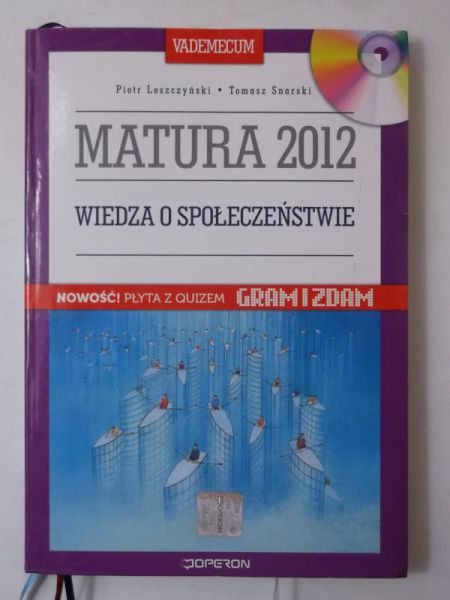 Leszczyński Piotr - Matura 2012. Wiedza o społeczeństwie + CD