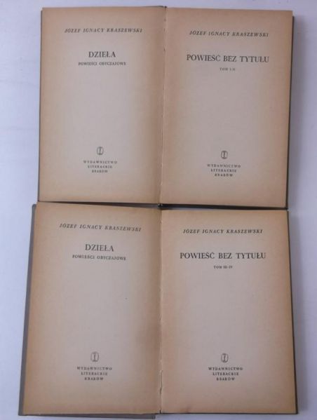 Kraszewski Józef Ignacy - Powieść bez tytułu, tomy I-IV