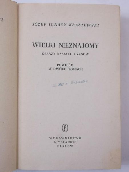 Kraszewski Józef Ignacy - Wielki nieznajomy