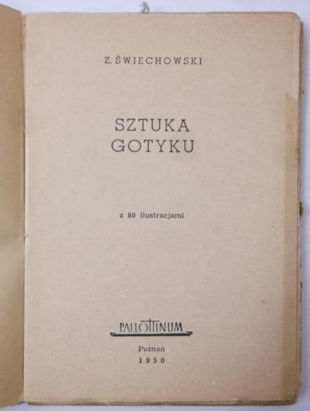 Sztuka gotyku, 1950 r.