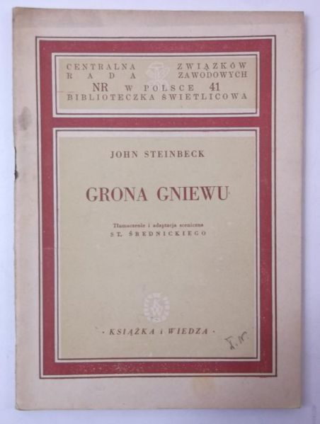 Steinbeck John - Grona gniewu, 1949 r.