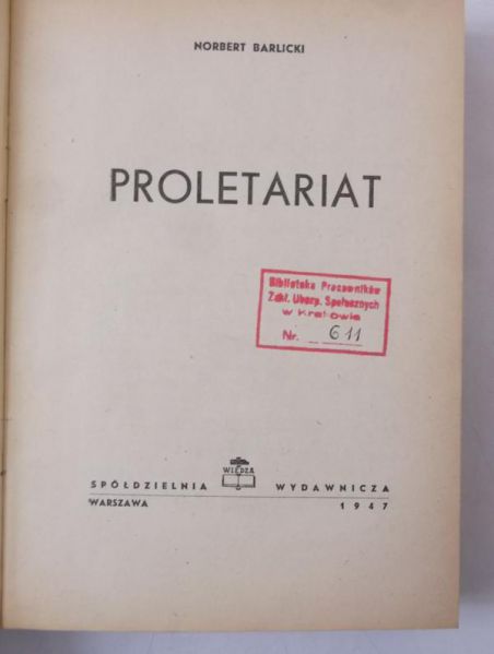 Barlicki Norbert - Proletariat, 1947 r.