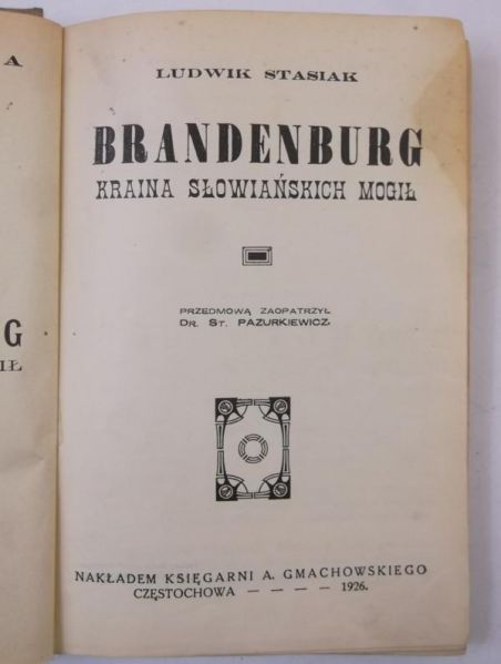 Brandenburg kraina słowiańskich mogił, 1926 r.