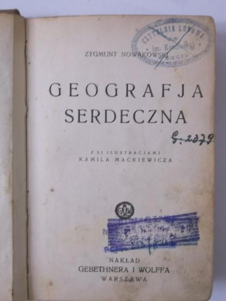 Geografja serdeczna, 1931 r.