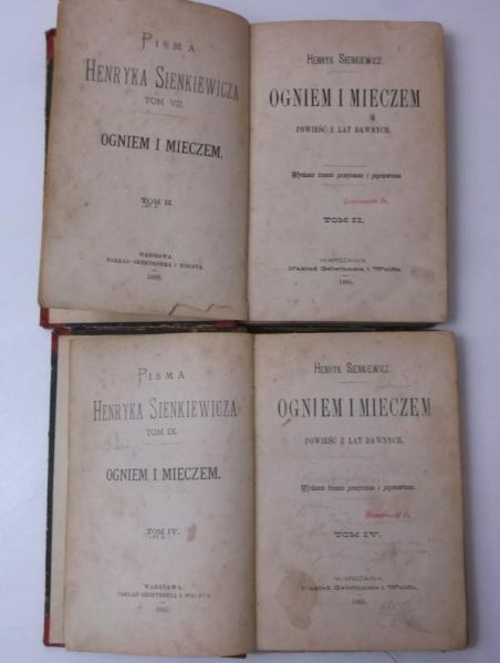 Ogniem i Mieczem, Tom II-IV, 1885 r.