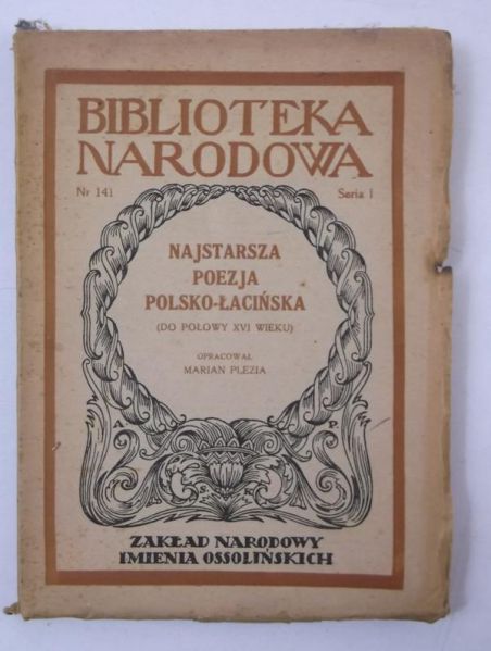 Najstarsza poezja polsko-łacińska, BN