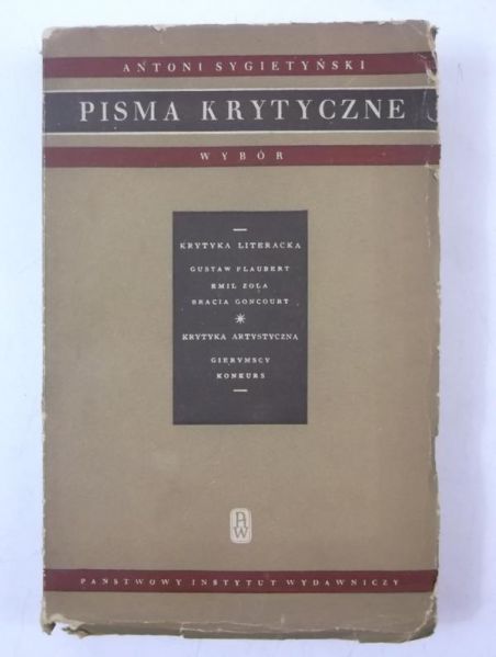 Pisma krytyczne. Wybór, 1950 r.