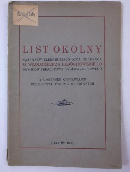 List Okólny, 1935 r.