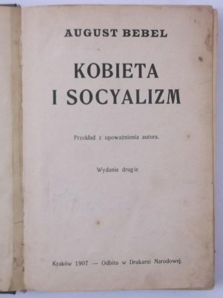 Kobieta i socyalizm, 1907 r.
