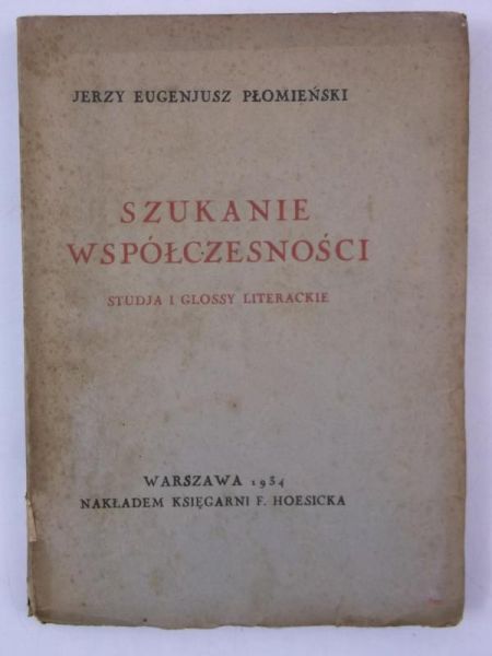 Szukanie współczesności, 1934 r.