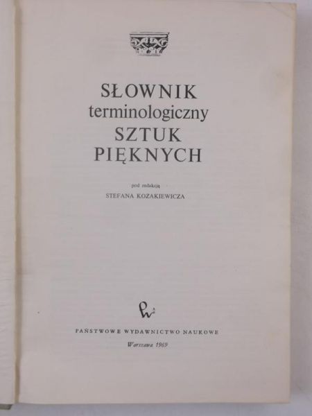 Słownik terminologiczny sztuk pięknych