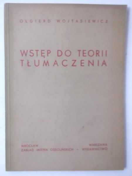 Wstęp do teorii tłumaczenia
