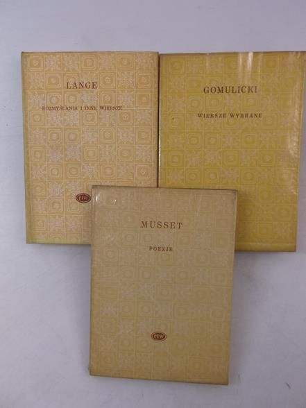 Lange Antoni / Gomulicki Wiktor / De Musset Alfred - Rozmyślania i inne wiersze / Wiersze wybrane / Poezje